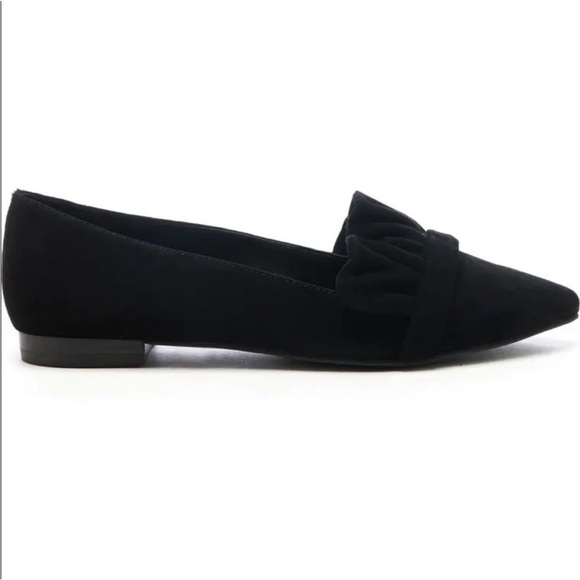 Sole Society SO-Kamber Black Suede Flats with Ruffle Detail size 9 - Picture 3 of 13